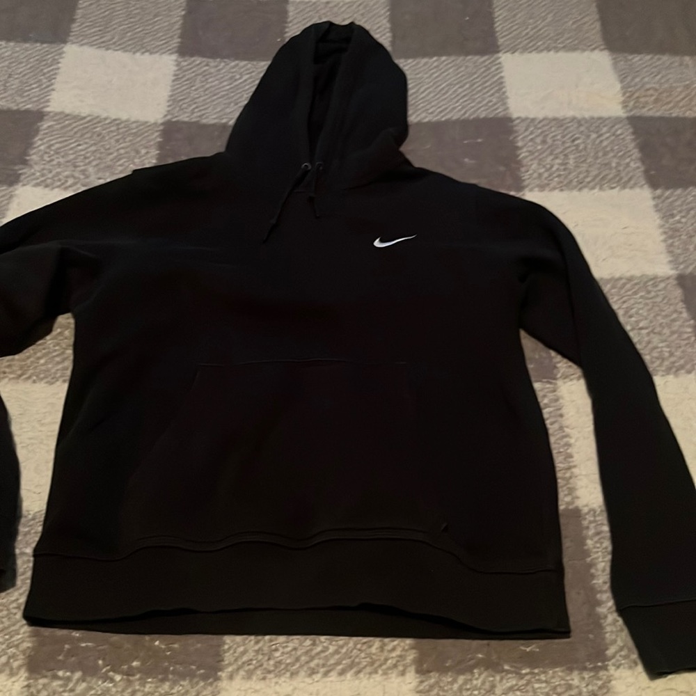 Black plain Nike pullover hoodie